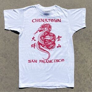 Chinatown SF Dragon 1980s Hanes Fifty-Fifty Tee Youth (L 14/16 Fit Smaller)